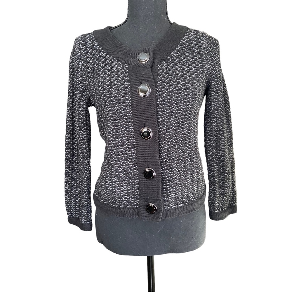 🌟🔥 BOGO Sale🔥🌟 Ann Taylor Black/Grey Knit Cardigan/ Sweater